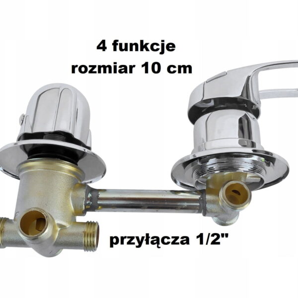 BATERIA prysznicowa krótka 4 funk. kompletna 10 cm