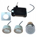 2 lampki LED + Sterownik +Mosiężny przycick pneumatyczny do wanny spa balii
