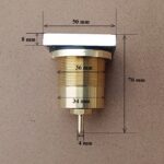 KWADRATOWY mosiężny przycisk pneumatyczny do młynka pompy wanny PŁASKI P28