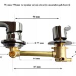 BATERIA 3 funkcje 9 cm/90 mm MIESZACZ do kabiny prysznicowej hydromasażem
