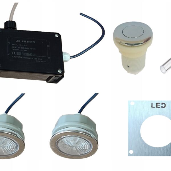 2 x światła LED Oświetlenie wielokolorowe wanny balii jacuzzi spa 8 kolorów