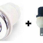 PRZYCISK PNEUMATYCZNY + przekaźnik / wyłącznik elektryczny do pompy wanny