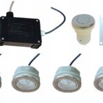 4 x światła LED Oświetlenie wielokolorowe wanny balii jacuzzi spa sterownik