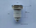 PNEUMATYCZNY PRZYCISK wyłącznik do młynka pompy wanny CHROM otwór 32 mm P2 - obrazek 2