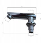 Wylewka kran do wanny z hydromasażem jacuzzi dżakuzi 1/2" długa - obrazek 2