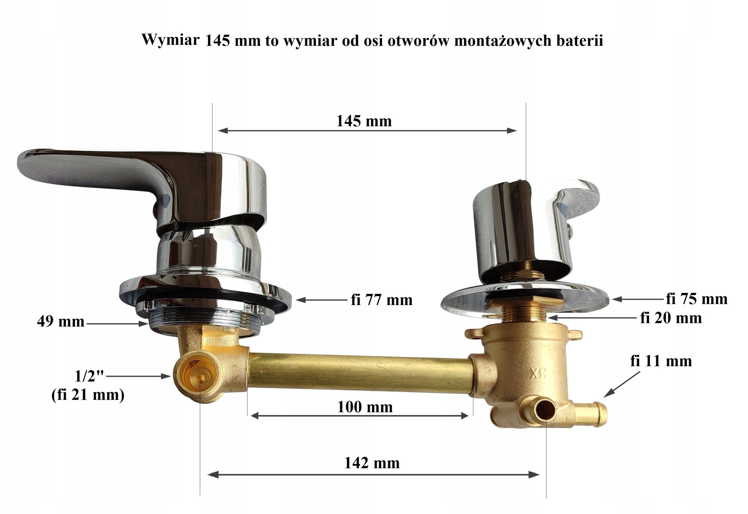 65780e13cb5e011d3d244e7177c8ddb7.jpg BATERIA 3 funkcje 14,5 cm/145 mm MIESZACZ kabiny prysznicowej hydromasażem - obrazek 1