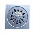 Kratka ściekowa odpływowa drenażowa 15x15 cm metalowa prosta z syfonem