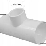 Trójnik trojak PVC redukcyjny do pompy wody balii jacuzzi 48/33,5/48 mm