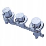 Bateria Termostatyczna Prysznicowa do wanny hydromasażem metalowe pokrętła - obrazek 2