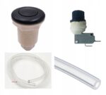 Przycisk pneumatyczny CZARNY + przekaźnik/stycznik + wężyk 2 mb KOMPLET