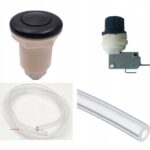 Przycisk pneumatyczny CZARNY + przekaźnik/stycznik + wężyk 2 mb KOMPLET