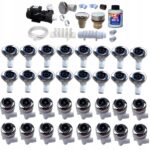 32 dysze+pompa 2,2kw/2200W do hydromasażu Zestaw do montażu w balii wannie