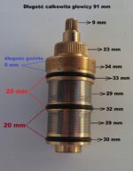 Wkręcana głowica bateria termostatyczna zawór baterii pokrętło w zestawie - obrazek 3