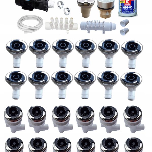 24 dysze+pompa 2,2kw/2200W do hydromasażu Zestaw do montażu w balii wannie