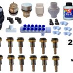 MEGA ZESTAW 14 dysz pompa powietrza 700 W do montażu bąbelków balii wannie