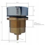 SOLIDNY mosiężny przycisk pneumatyczny młynka pompy wanny wysoki połysk P25 - obrazek 3