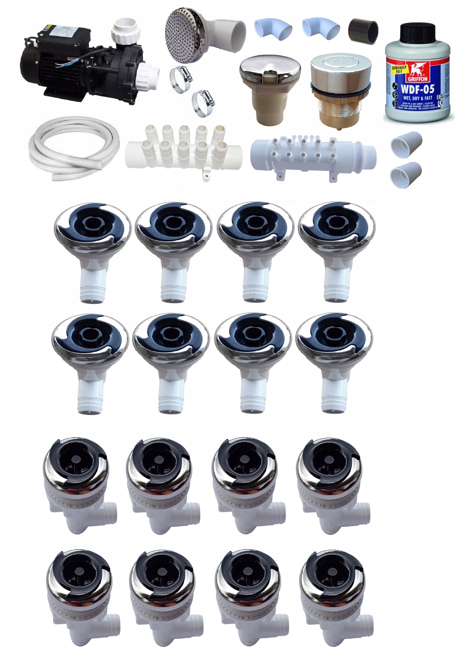 f6859270f628e67d4fd2ad4d9bbf9bdc.jpg 16 dysz+pompa 1,5kw/1500W do hydromasażu Zestaw do montażu w balii wannie - obrazek 1