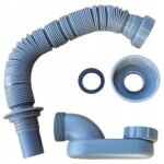 NISKI Syfon brodzikowy kabinowy wannowy elastyczny giętki harmonijka80cm S6 - obrazek 3